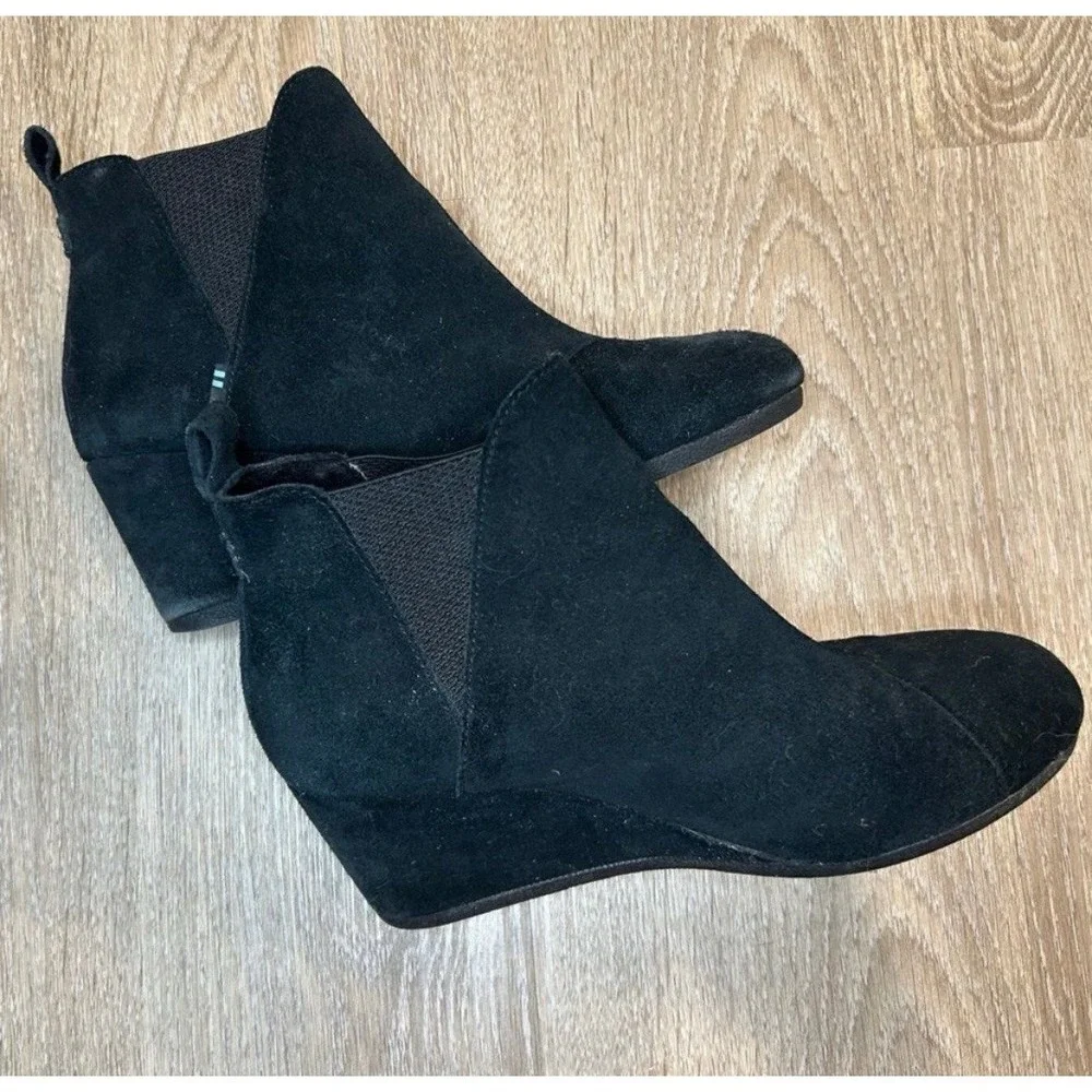 Toms - Black Kelsey Wedge Boot - Picture 2 of 8